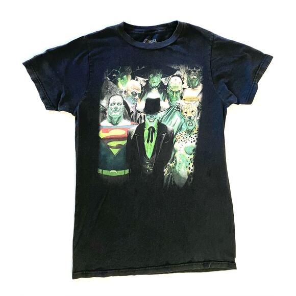 DC Comics Justice League Alex Ross T-Shirt Men XS Black Villains Legions Of Doom - Picture 1 of 4
